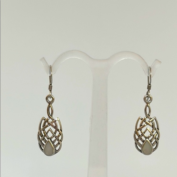 925 silver shell Intricate Silver Filigree Earrings